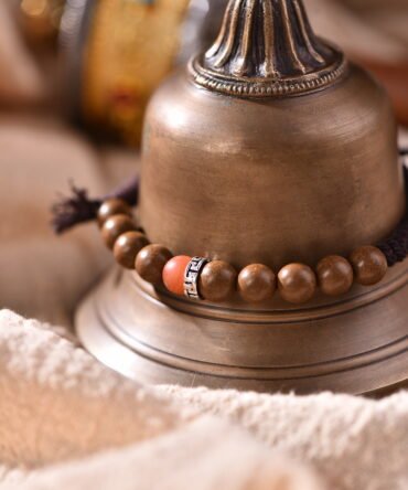 Tibetan handmade braided bracelet with natural raw stone, zodiac inspired spiritual jewelry