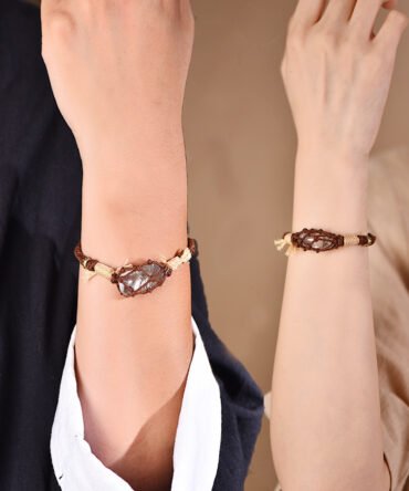Lover’s Raw Crystal Pair - Green Phantom + Earthy Gold Weave | Gem of Shared Roots