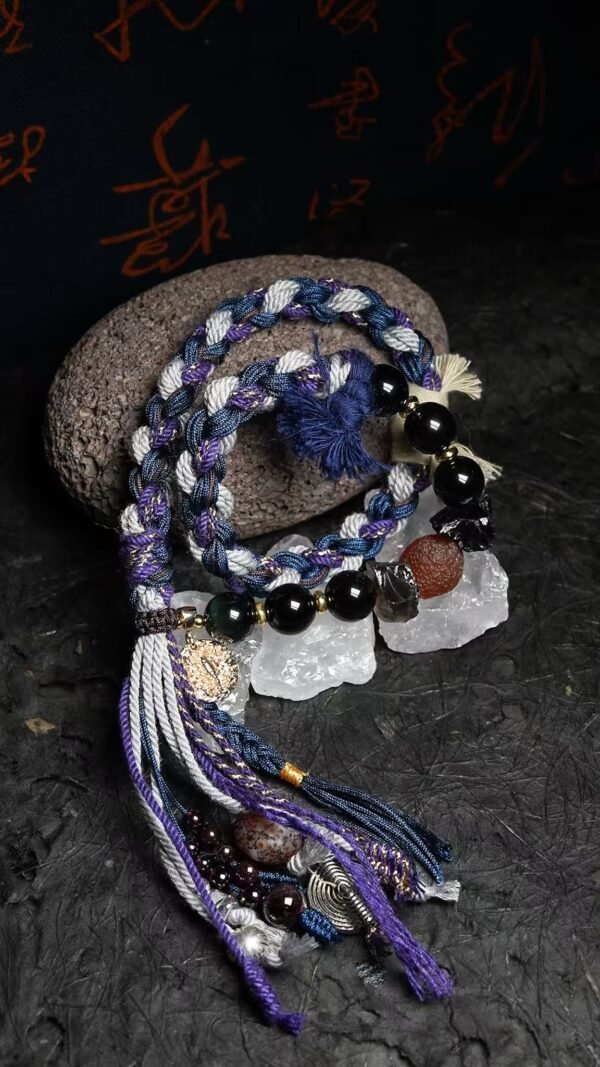 Scorpio Tide-Weaved Mystique Bracelet - Deep Purple & Indigo