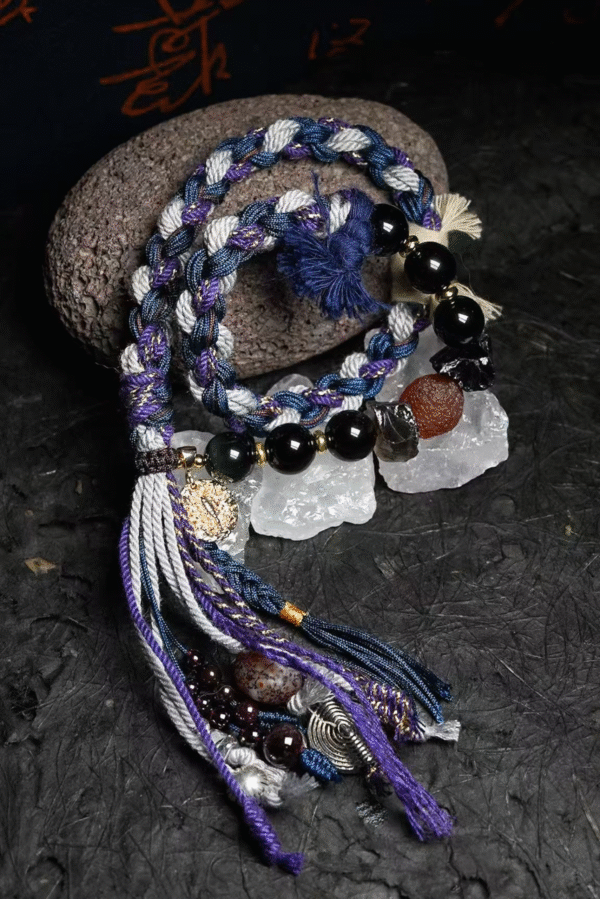 Scorpio Tide-Weaved Mystique Bracelet - Deep Purple & Indigo
