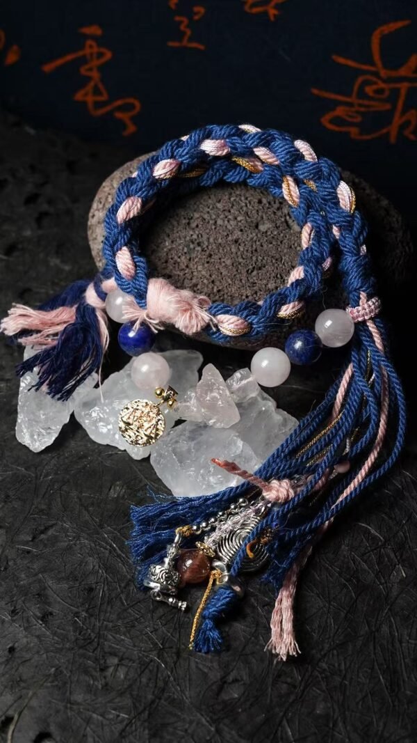 Libra Breeze-Weaved Balance Bracelet - Pink & Blue