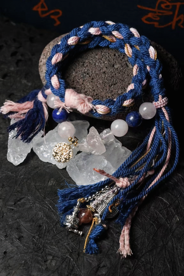 Libra Breeze-Weaved Balance Bracelet - Pink & Blue