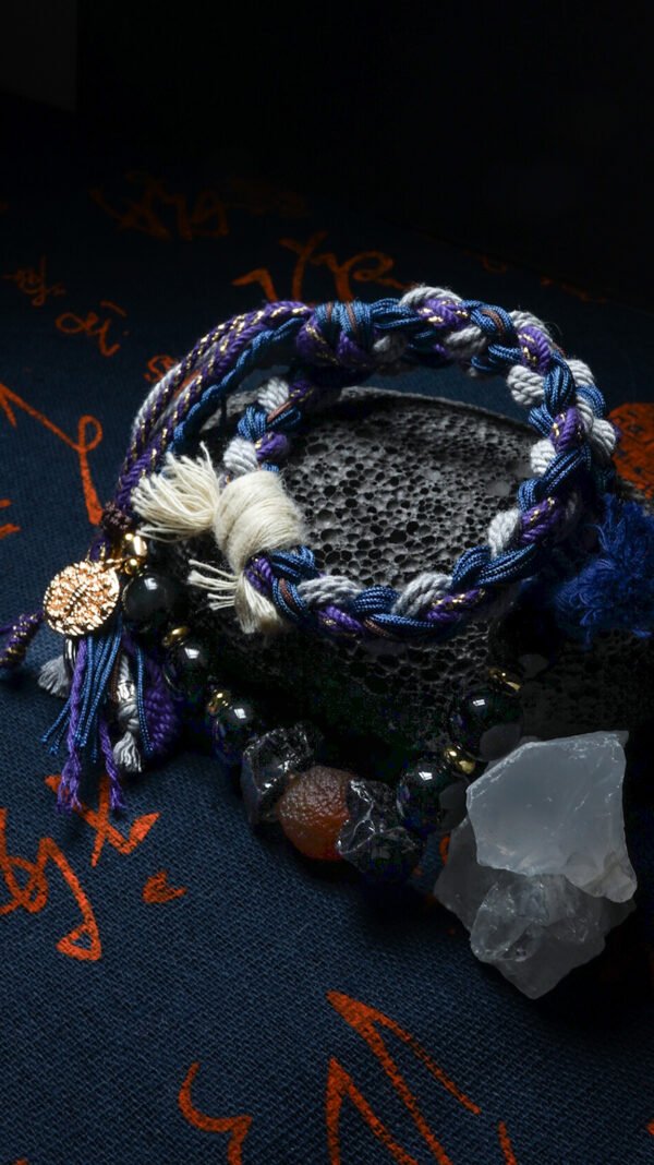 Scorpio Tide-Weaved Mystique Bracelet - Deep Purple & Indigo