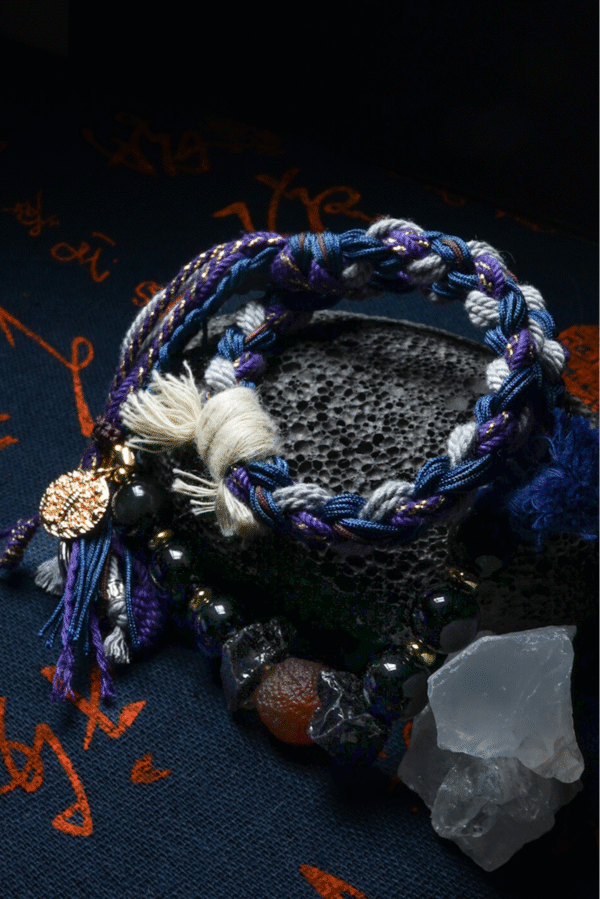 Scorpio Tide-Weaved Mystique Bracelet - Deep Purple & Indigo