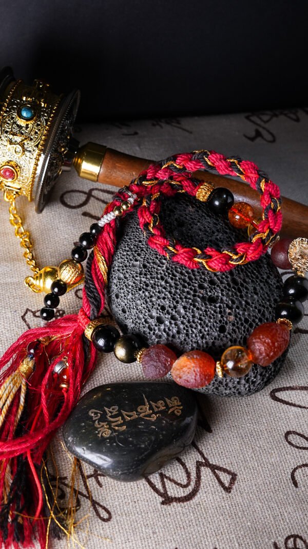 Aries Ignition Bracelet — Red & Gold Energy Knot