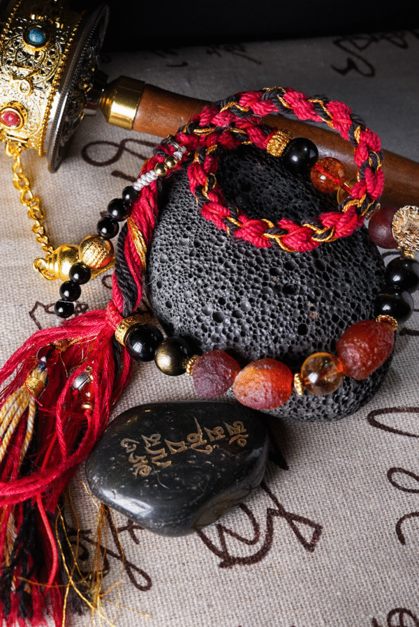 Aries Ignition Bracelet — Red & Gold Energy Knot