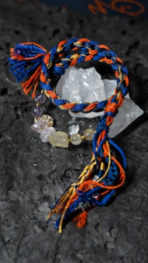 Sagittarius Flame-Weaved Adventure Bracelet - Deep Blue & Gold Sagittarius Flame-Weaved Adventure Bracelet - Deep Blue & Gold