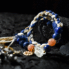 Aquarius Breeze-Weaved Vision Bracelet - White & Gold-Blue