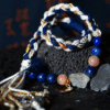 Aquarius Breeze-Weaved Vision Bracelet - White & Gold-Blue