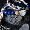 Aquarius Breeze-Weaved Vision Bracelet - White & Gold-Blue