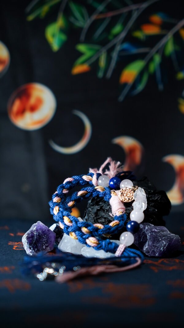 Libra Breeze-Weaved Balance Bracelet - Pink & Blue