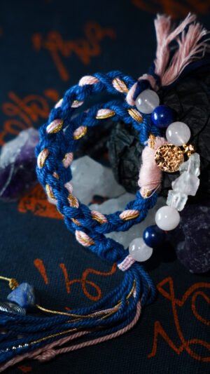 Libra Breeze-Weaved Balance Bracelet - Pink & Blue Libra Breeze-Weaved Balance Bracelet - Pink & Blue