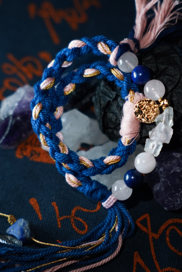 Libra Breeze-Weaved Balance Bracelet - Pink & Blue