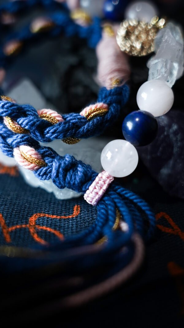 Libra Breeze-Weaved Balance Bracelet - Pink & Blue