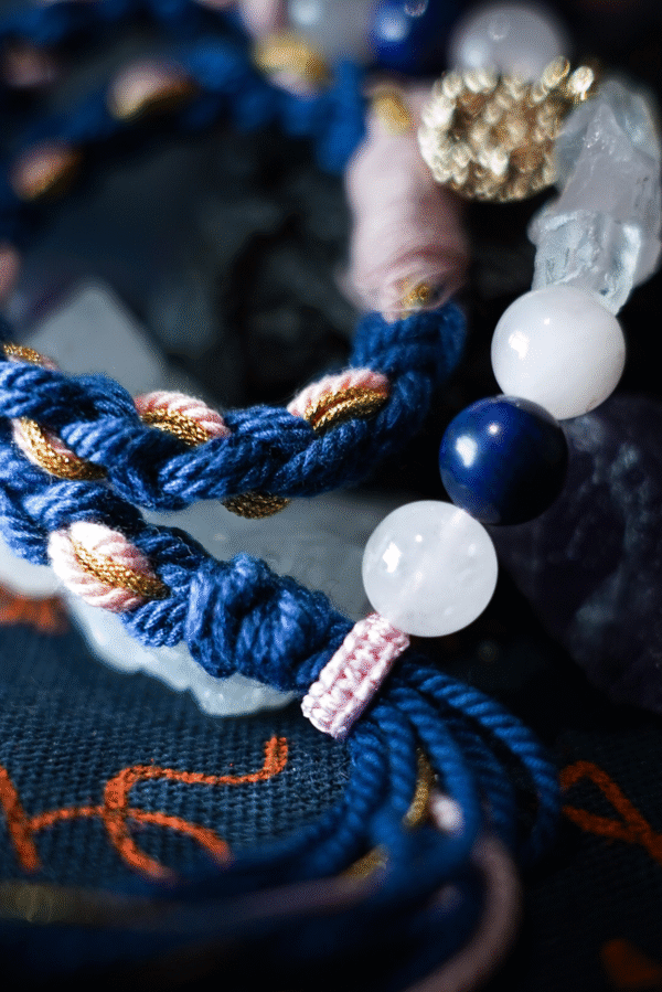 Libra Breeze-Weaved Balance Bracelet - Pink & Blue
