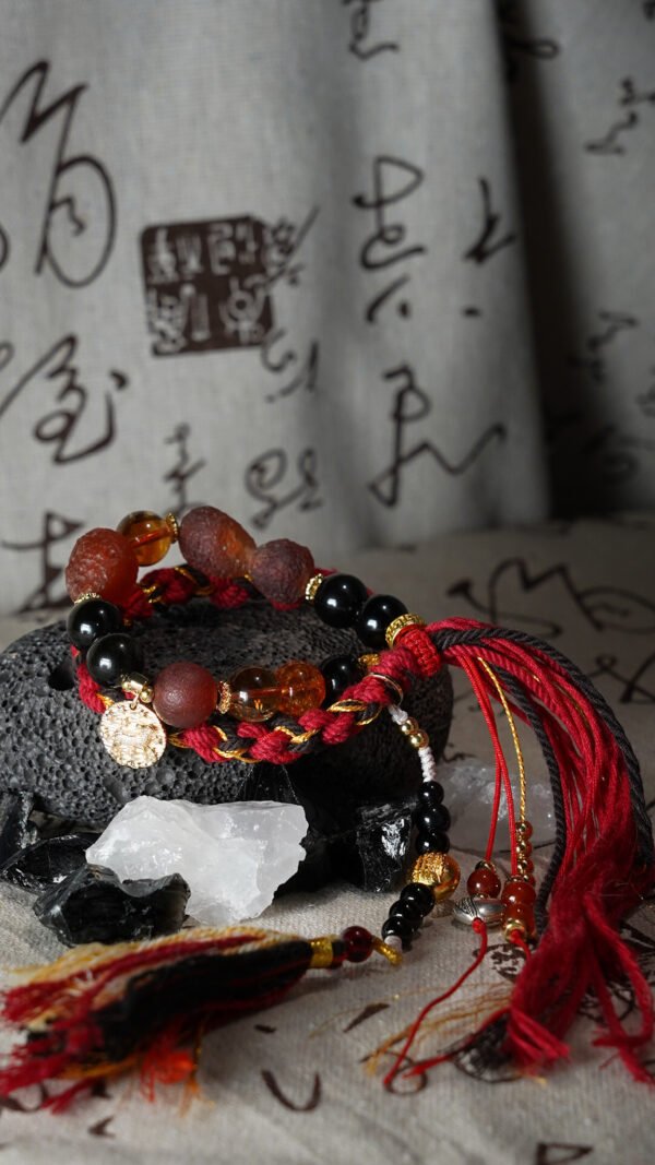 Aries Ignition Bracelet — Red & Gold Energy Knot