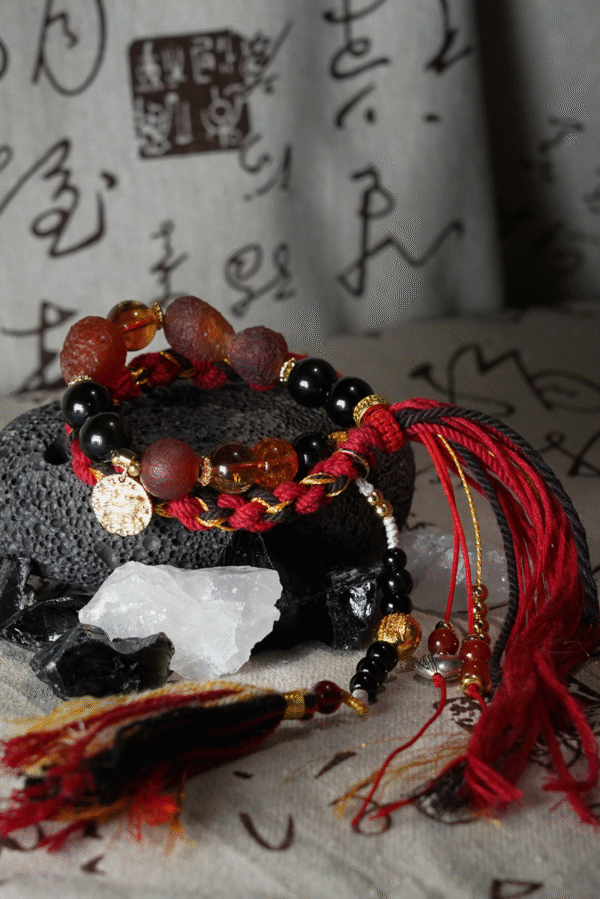 Aries Ignition Bracelet — Red & Gold Energy Knot