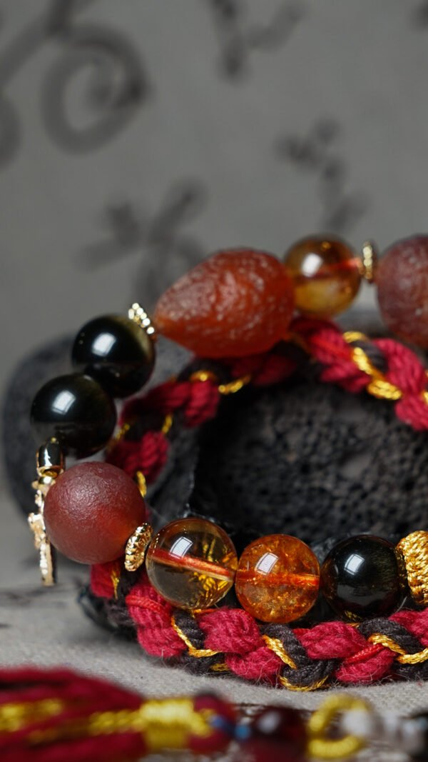 Aries Ignition Bracelet — Red & Gold Energy Knot