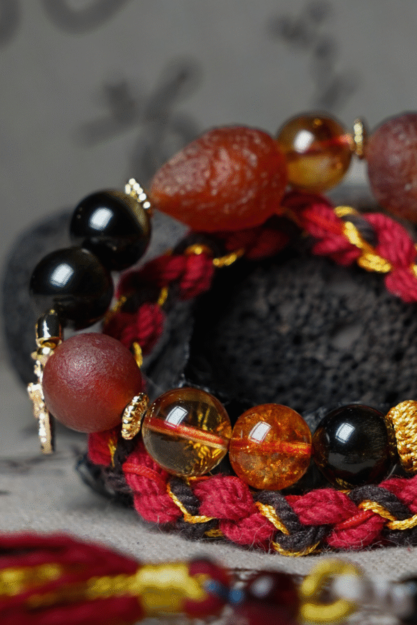 Aries Ignition Bracelet — Red & Gold Energy Knot