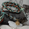 Capricorn Earth-Weaved Steadfast Bracelet - Deep Brown & Forest Green