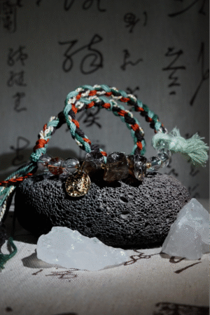 Capricorn Earth-Weaved Steadfast Bracelet - Deep Brown & Forest Green