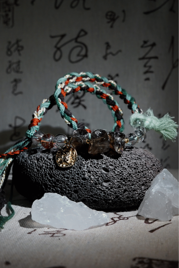Capricorn Earth-Weaved Steadfast Bracelet - Deep Brown & Forest Green