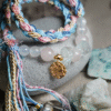 Pisces Tide-Weaved Dream Bracelet - Light Blue & Blush