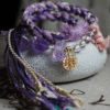 Virgo Earth-Weaved Grace Bracelet - Purple & Cream