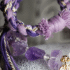 Virgo Earth-Weaved Grace Bracelet - Purple & Cream