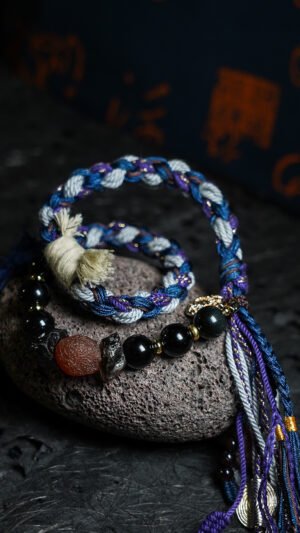 Scorpio Tide-Weaved Mystique Bracelet - Deep Purple & Indigo Scorpio Tide-Weaved Mystique Bracelet - Deep Purple & Indigo