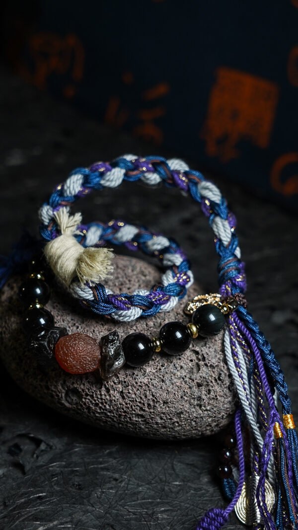 Scorpio Tide-Weaved Mystique Bracelet - Deep Purple & Indigo