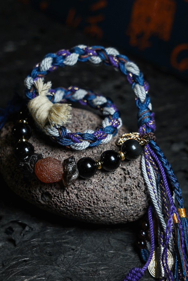 Scorpio Tide-Weaved Mystique Bracelet - Deep Purple & Indigo