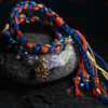 Sagittarius Flame-Weaved Adventure Bracelet - Deep Blue & Gold
