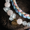 Pisces Tide-Weaved Dream Bracelet - Light Blue & Blush