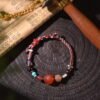 Five Elements Fire Single-Strand Bracelet - Red & White