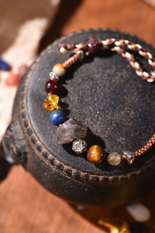 Five Elements Earth Single-Strand Bracelet - Earth Brown & Cream & Terracotta Five Elements Earth Single-Strand Bracelet - Earth Brown & Cream & Terracotta