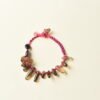Pink & Black Sweet Edge Irregular Energy Bracelet - Obsidian & Red Rabbit Hair
