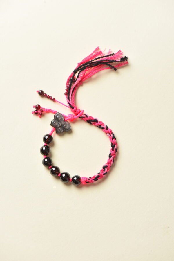 Pink & Black Sweet Edge Dynamic Guardian Bracelet - Obsidian Butterfly Pink & Black Sweet Edge Dynamic Guardian Bracelet - Obsidian Butterfly
