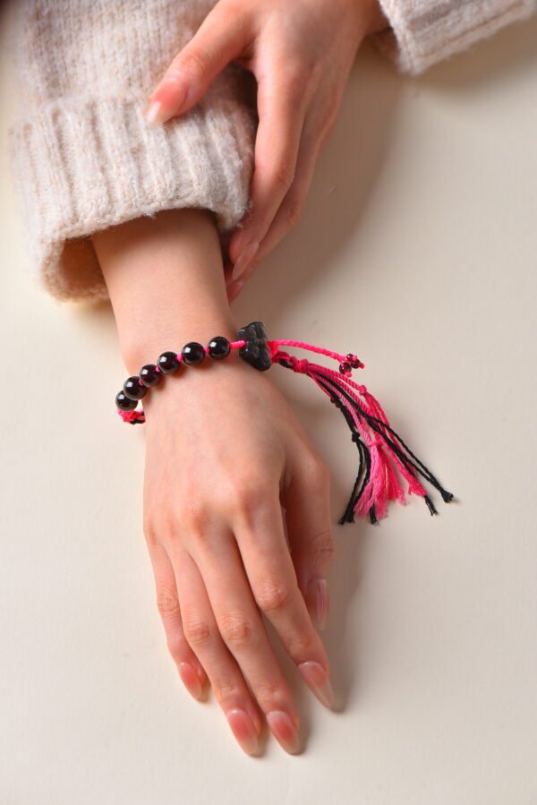 Pink & Black Sweet Edge Dynamic Guardian Bracelet - Obsidian Butterfly Pink & Black Sweet Edge Dynamic Guardian Bracelet - Obsidian Butterfly