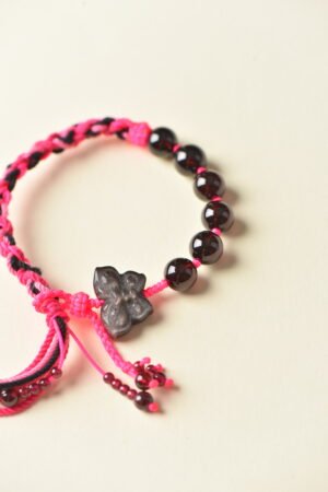 Pink & Black Sweet Edge Dynamic Guardian Bracelet - Obsidian Butterfly Pink & Black Sweet Edge Dynamic Guardian Bracelet - Obsidian Butterfly