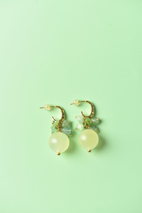 Embrace Fresh Vitality with the Handmade Afghan Grape Jade Earrings | Natural Moisture