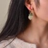 Embrace Fresh Vitality with the Handmade Afghan Grape Jade Earrings | Natural Moisture