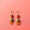 Handmade Christmas Joy Earrings - Ancient Agate & Green Magnesite
