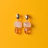 Handmade Fortune & Vitality Earrings - Citrine & Black Rutilated Quartz