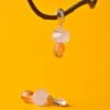 Handmade Fortune & Vitality Earrings - Citrine & Black Rutilated Quartz