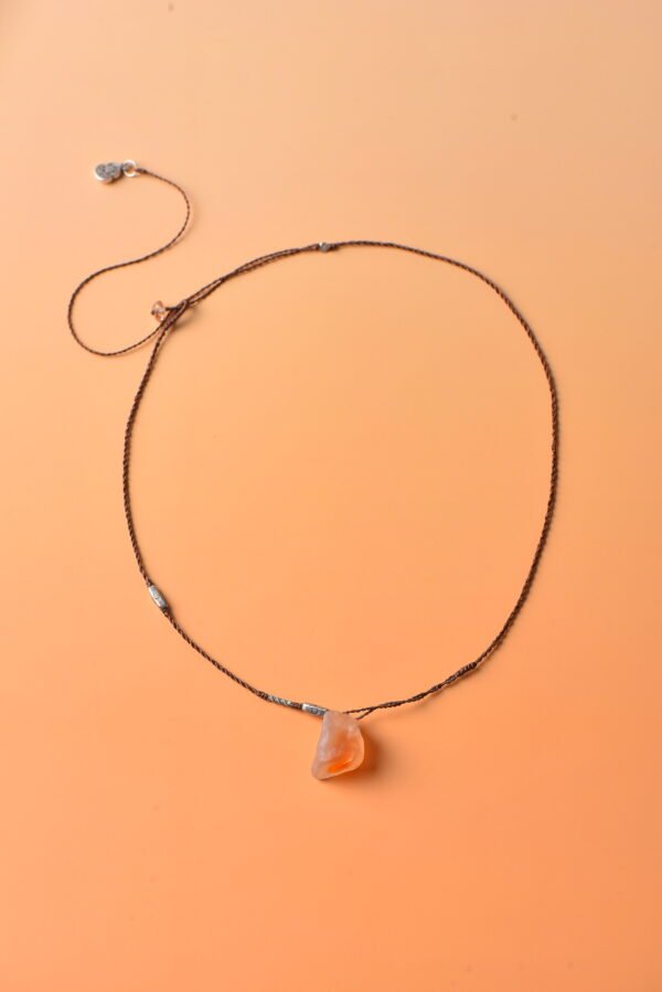 Blessed Stability Convertible Cord Necklace - Alxa Agate & Citrine Blessed Stability Convertible Cord Necklace - Alxa Agate & Citrine