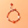 Stable Nourishment Irregular Crystal Bracelet - Alxa Agate & Clear Quartz