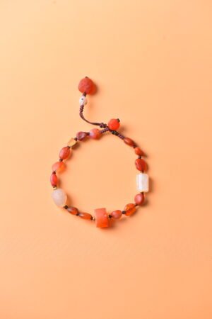 Stable Nourishment Irregular Crystal Bracelet - Alxa Agate & Clear Quartz Stable Nourishment Irregular Crystal Bracelet - Alxa Agate & Clear Quartz