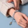 Pure Serenity Irregular Crystal Bracelet - Aquamarine & Lapis Lazuli
