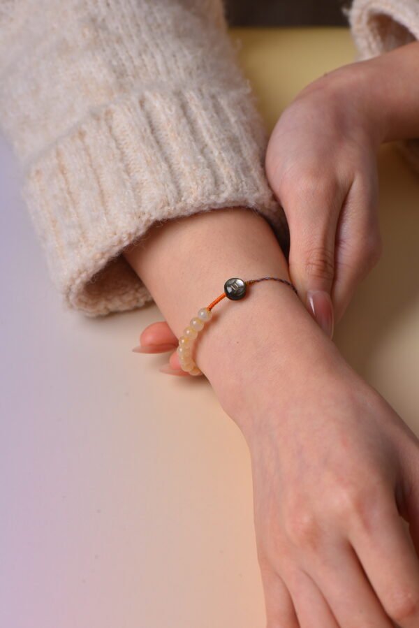 Gemini Sparkle Cord Bracelet - Citrine & Free-Form Citrine